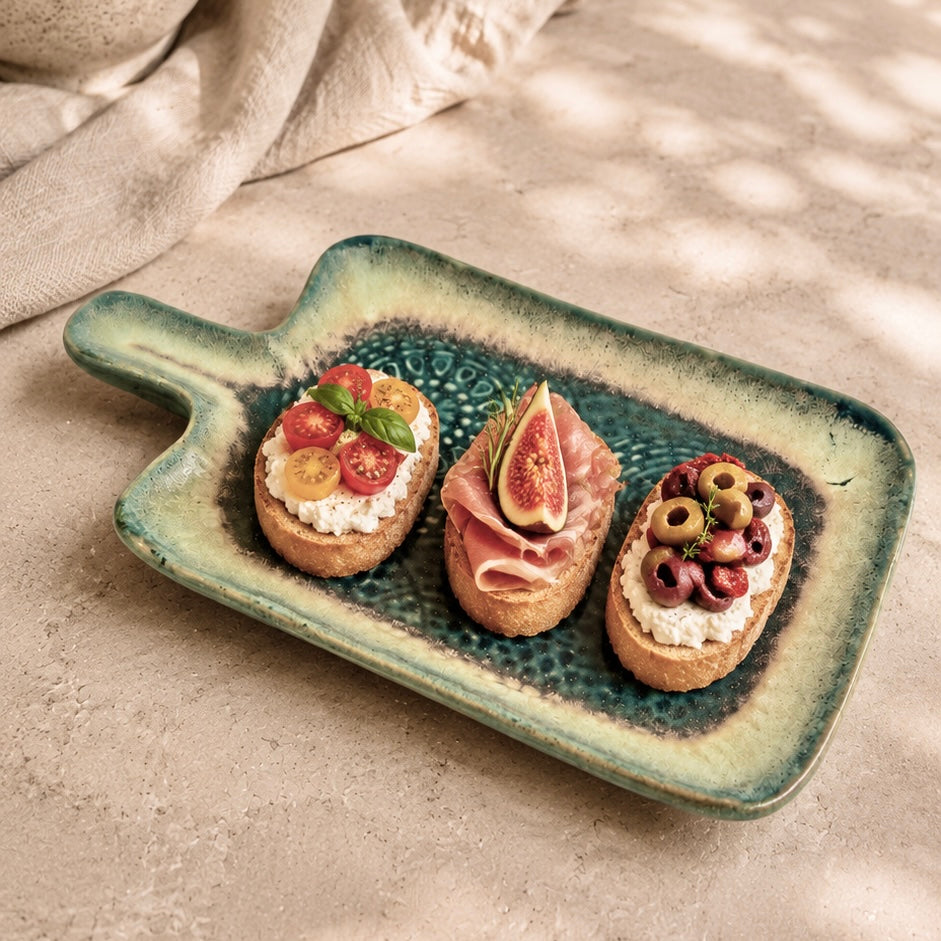 Raga Embossed Handle Platter