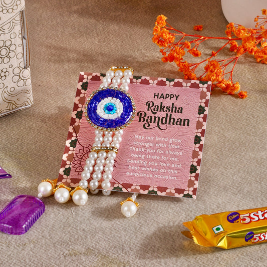 Mini Rakhi Gift Hamper - Protective Eye for Brother or Bhabhi