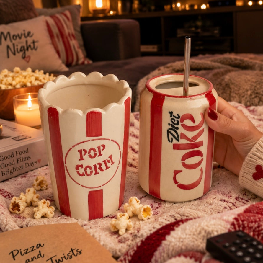 Can Diet Coke Sipper and Popcorn Tub - Nostalgia
