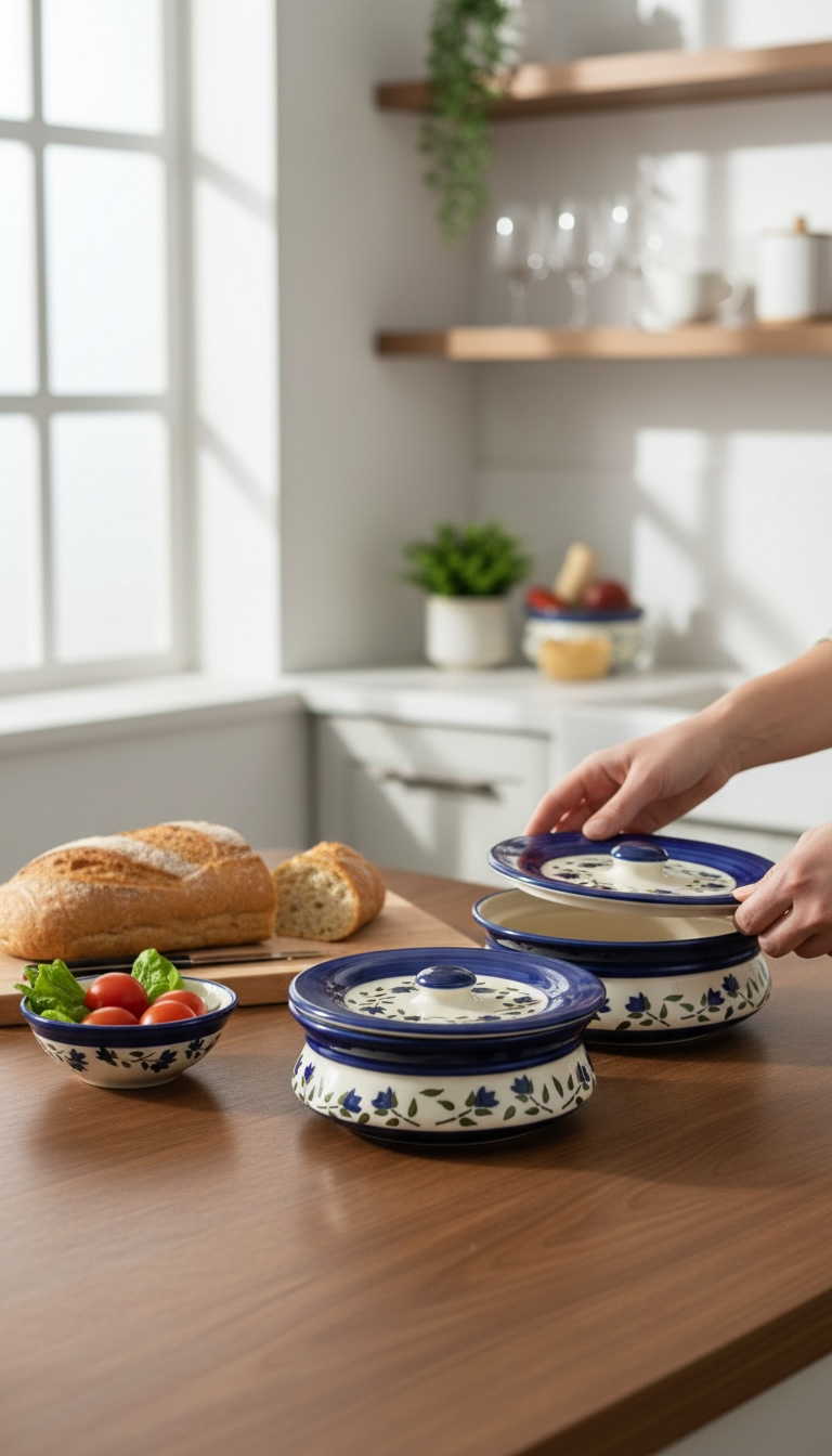 Neelam Bel Handpainted Casserole Set