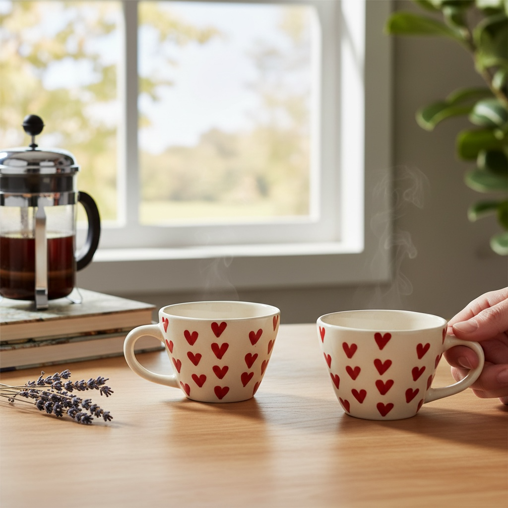 Beating Heart Handmade Mug - Pack of 2