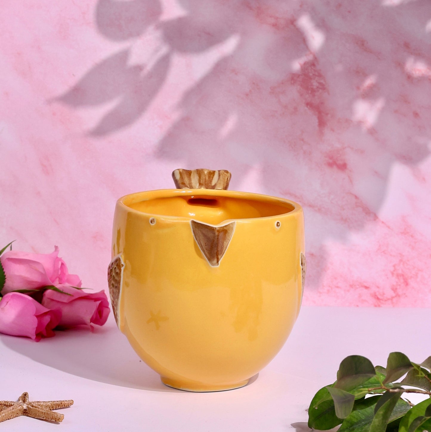 Yellow Birdie Planter Large