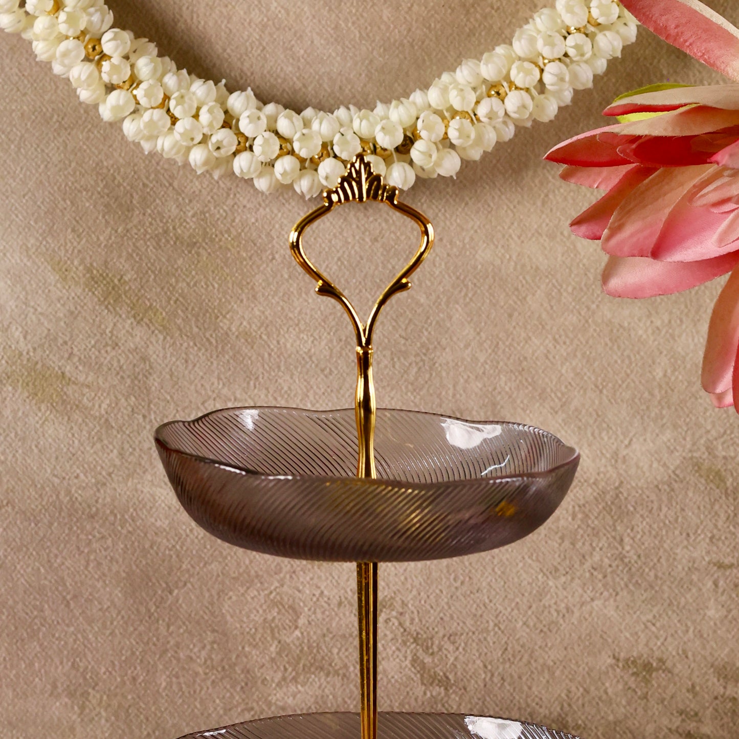 Irina Glass 3 tier Cake or Cupcake Stand or Fruit Platter