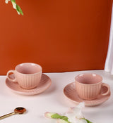 Garden Tea Party Pink Cup and Saucer - Set of 2