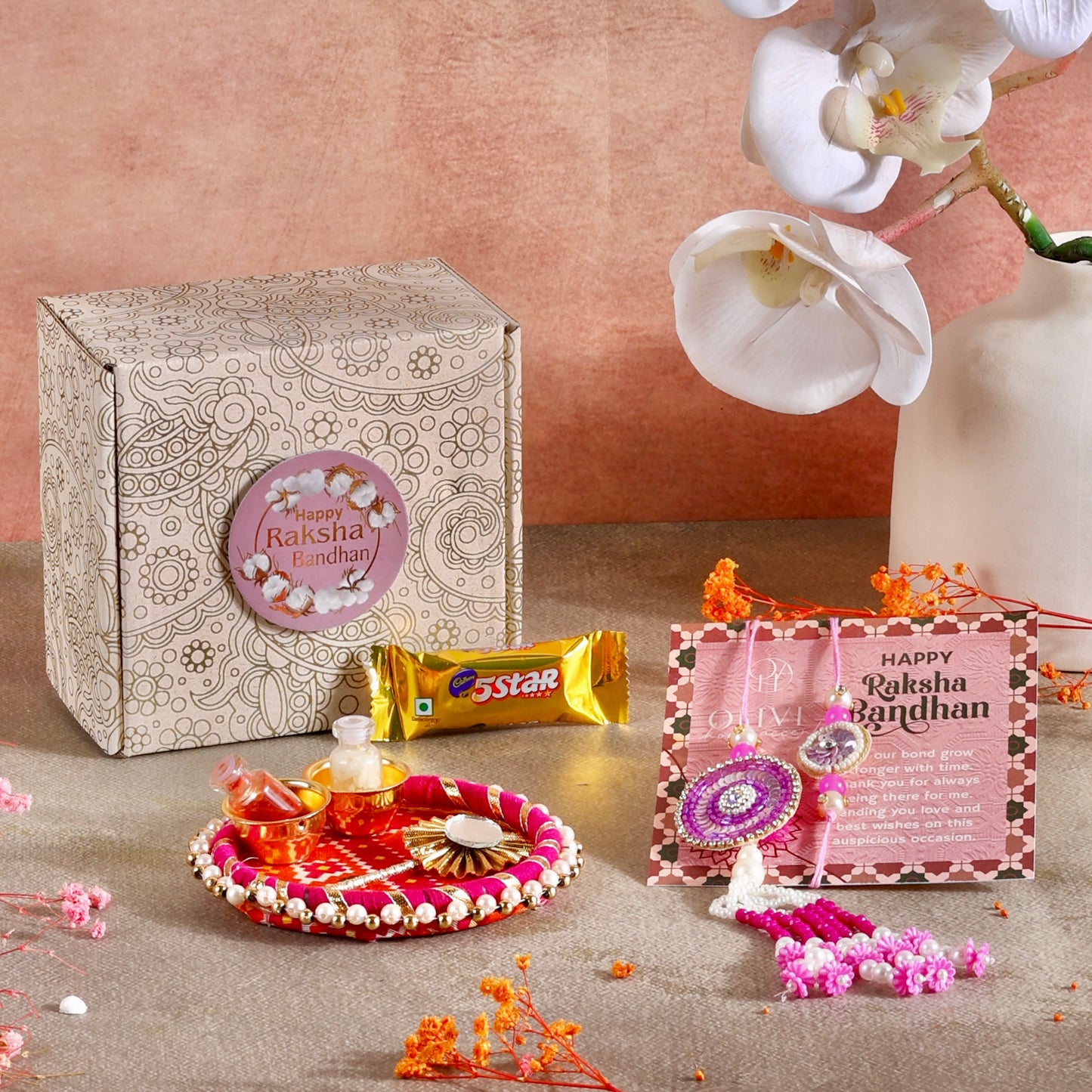 Mini Rakhi Gift Hamper - Sibling Affection for Bhaiya Bhabhi