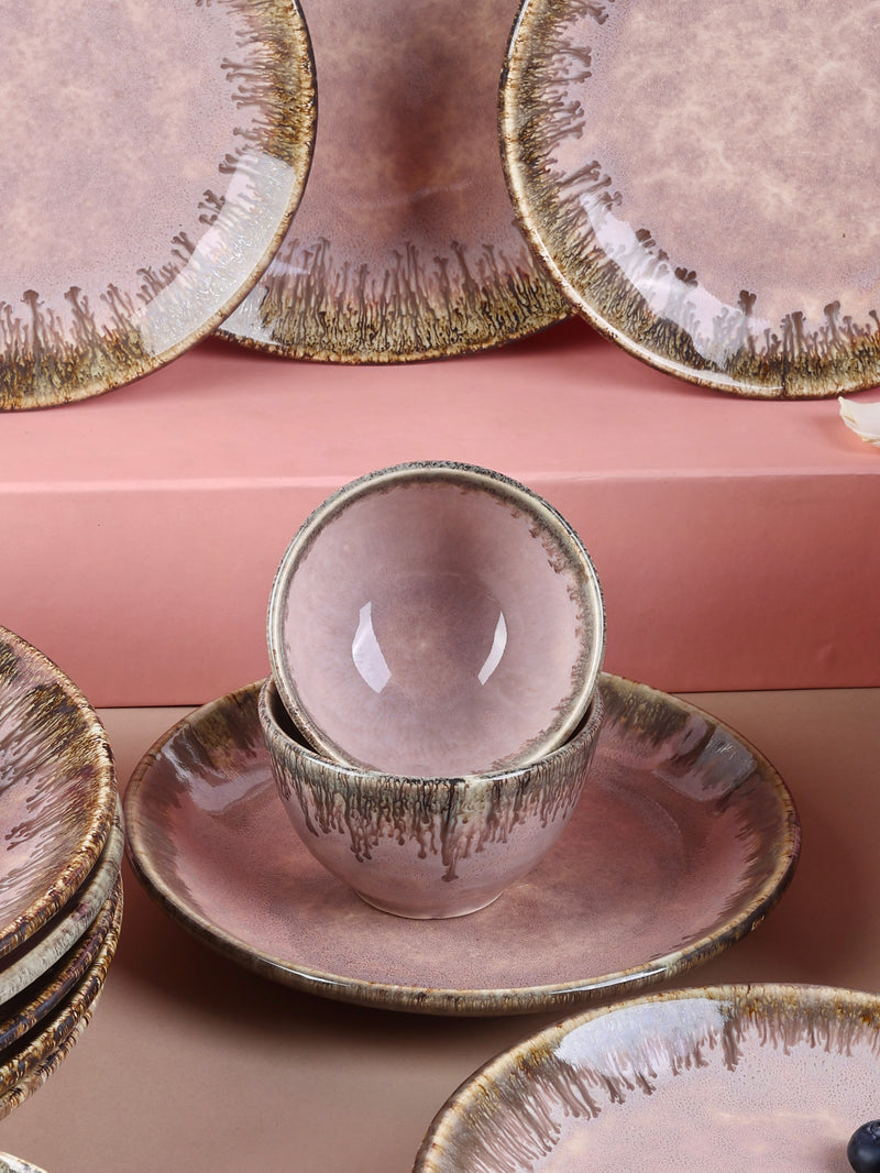 Pastel Pink Studio Pottery Dinner Set for 6 (Exclusive) - 20 pieces