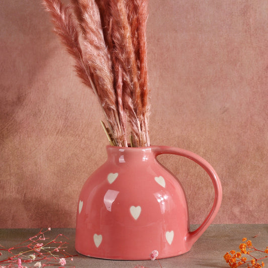 Beating Heart Pink Jug Vase