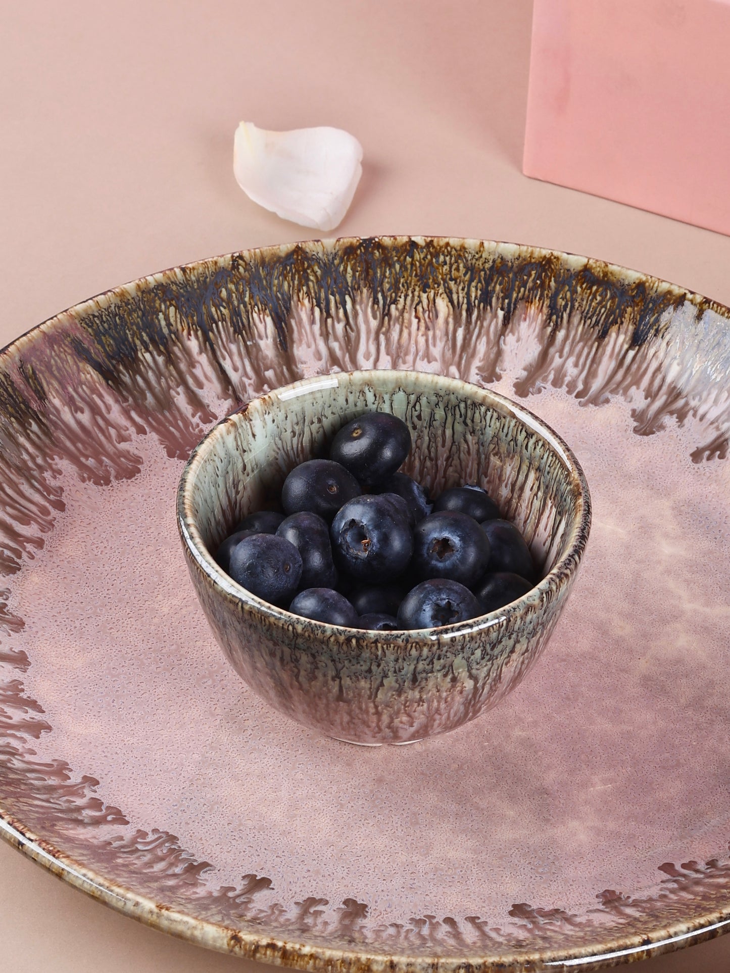 Pastel Pink Studio Pottery Dinner Plate