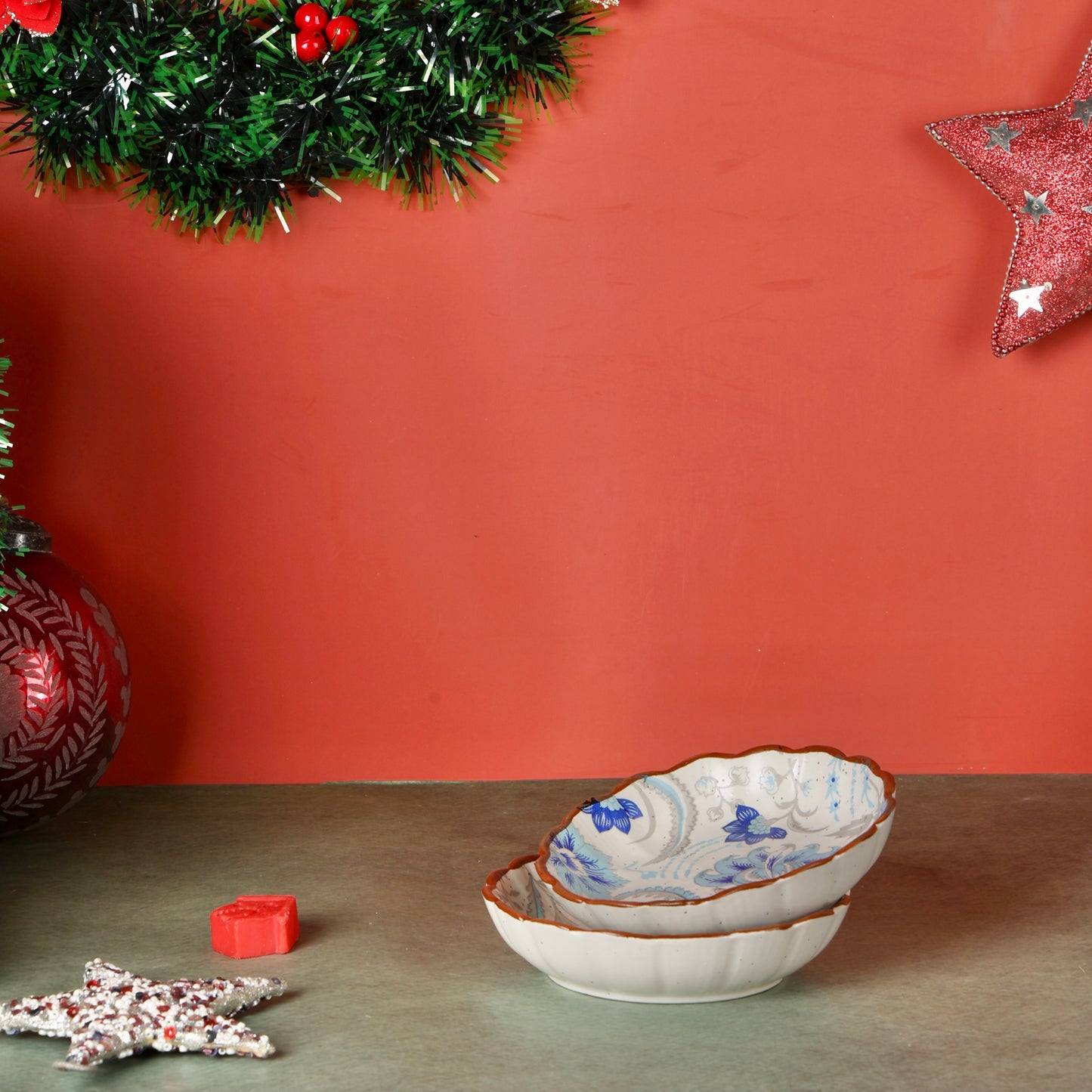 Indrani Bagh Scalloped Mini Bowls - Set of 2