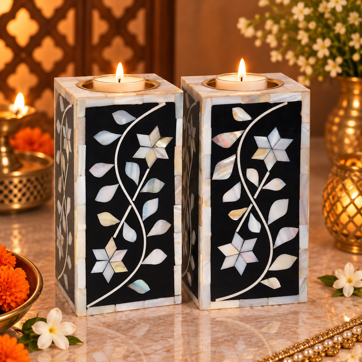 Sitara Aura Candle Stands