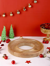 Wooden Ring Platter with option of Green and Red Bowls