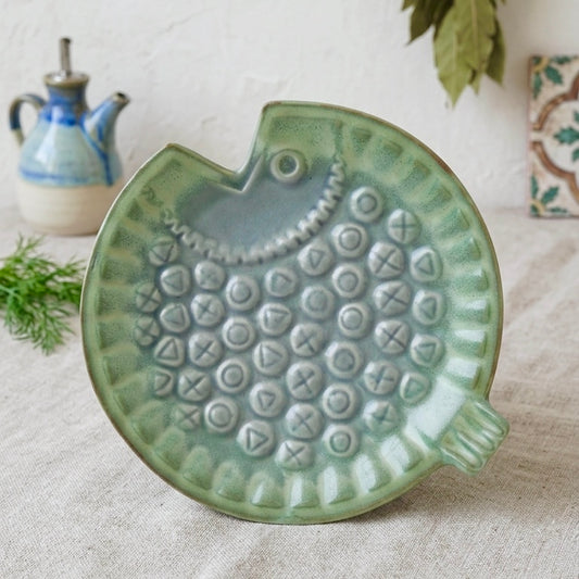 Dreamy Pastel Embossed Fish Platter