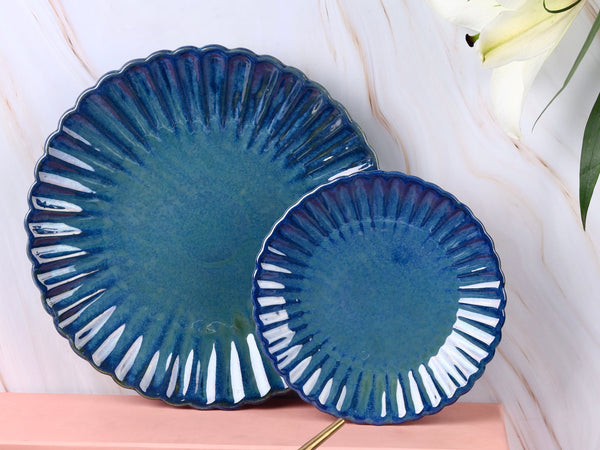 Blue Medusa Studio Pottery Dinner Plate