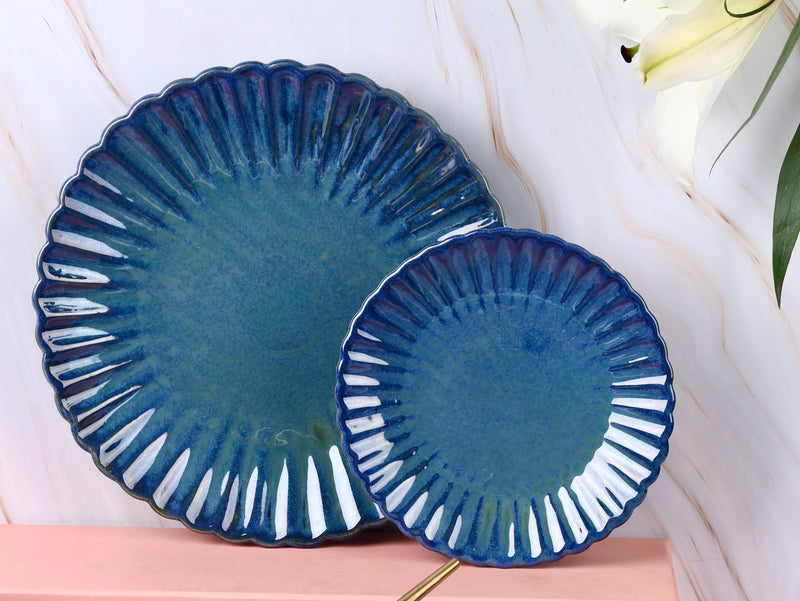 Blue Medusa Studio Pottery Dinner Plate
