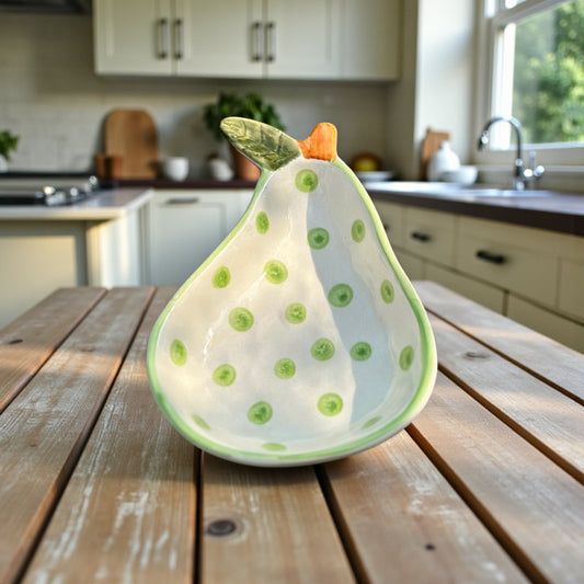 Polka Pear All Purpose Shallow Bowl