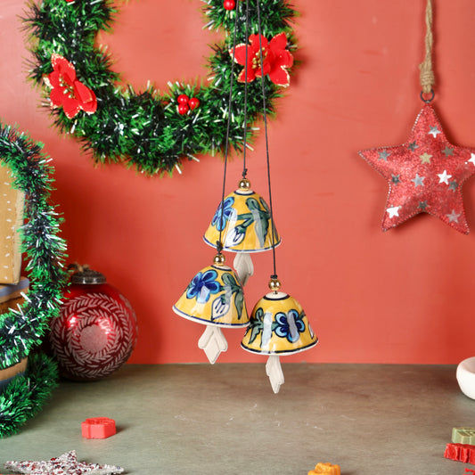 Christmas Tree Hanging Bell Ornament - Set of 2