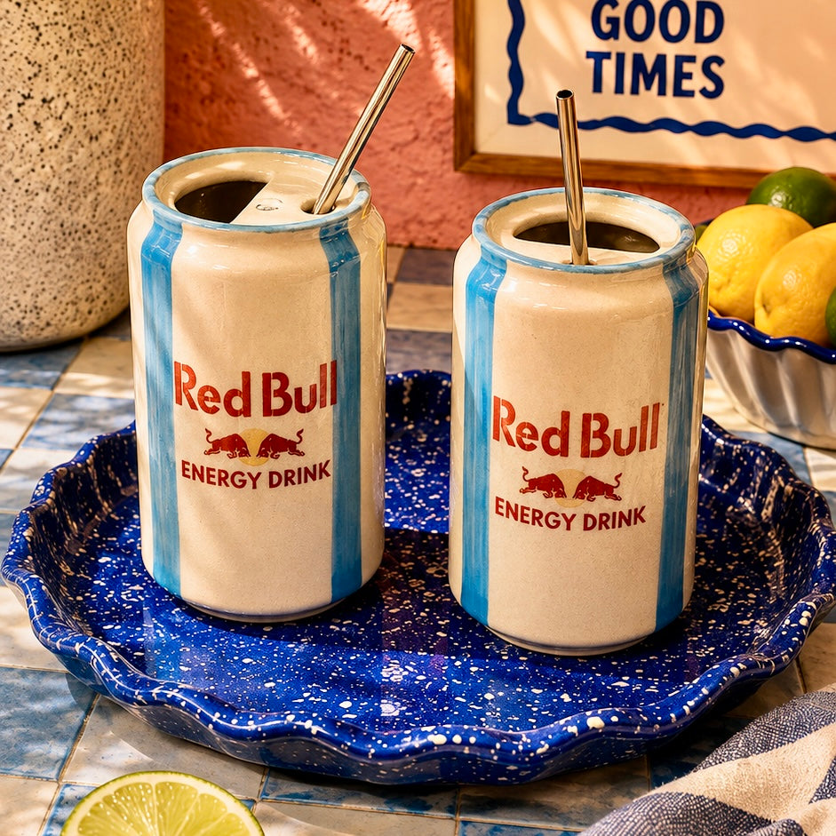 Can Red Bull Sippers - with stainless steel straws