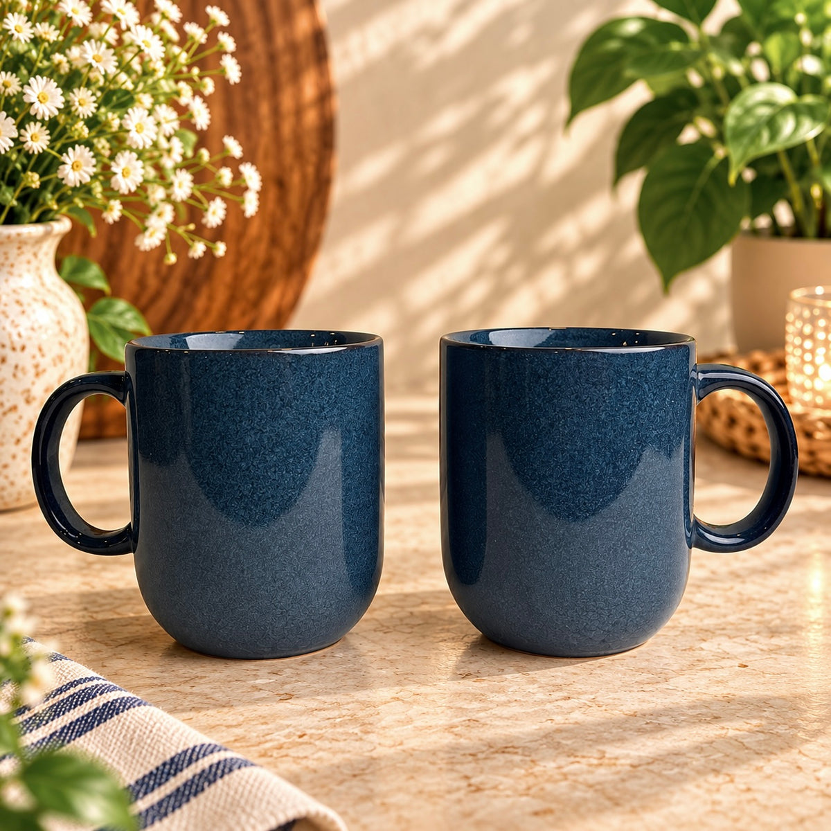 Frosted Porcelain Mugs - Set of 2