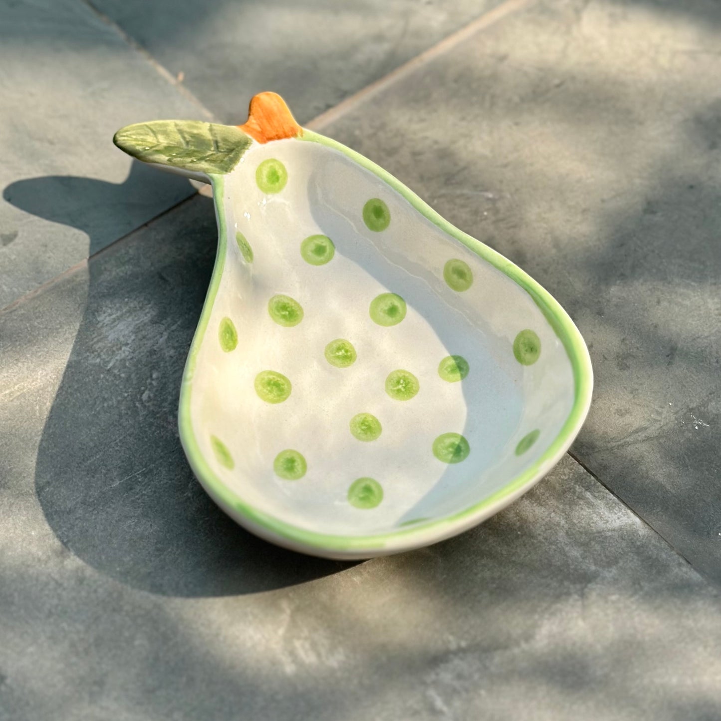 Polka Pear All Purpose Shallow Bowl
