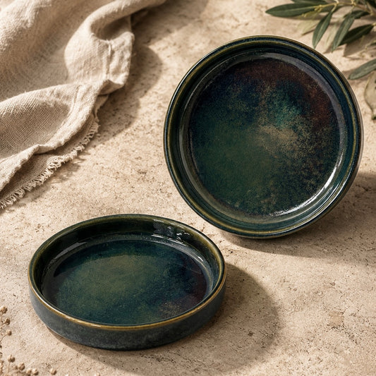 Veda Round Mini Tapas Plates - Set of 2
