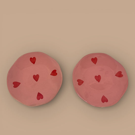 Crush Heart Tea or Dessert Plate - Set of 2