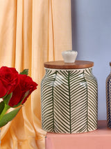 Chevron Handpainted Airtight Ceramic Jars