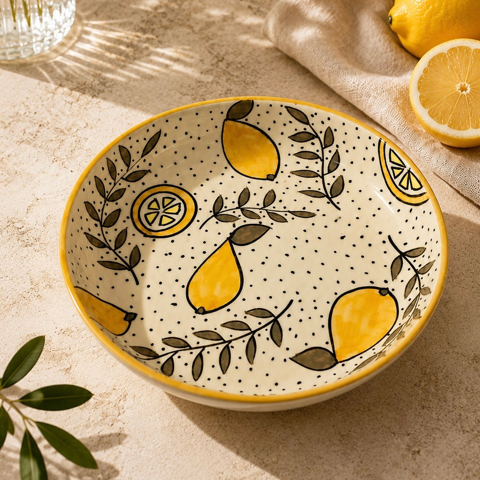 Lemon Grove Large Shallow Bowl