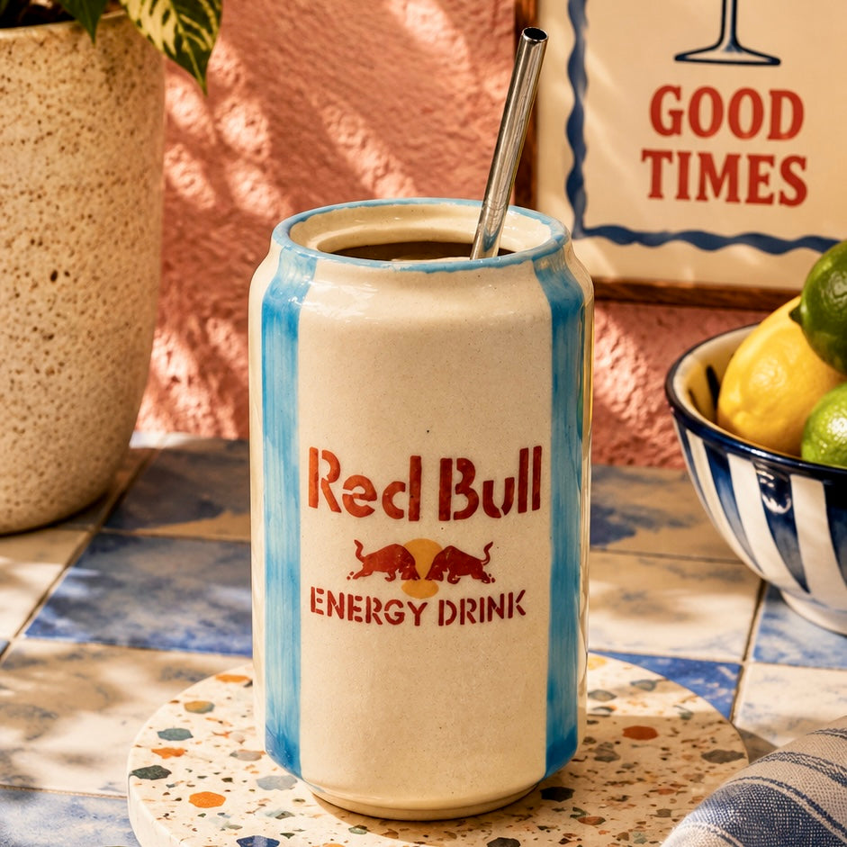 Can Red Bull Sippers - with stainless steel straws