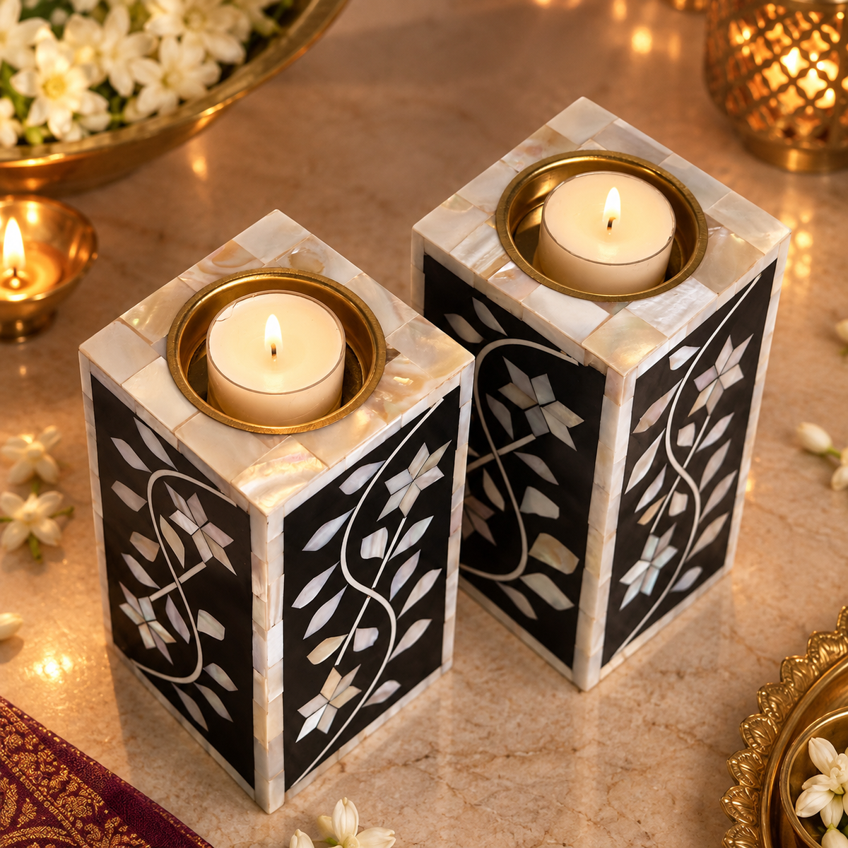 Sitara Aura Candle Stands