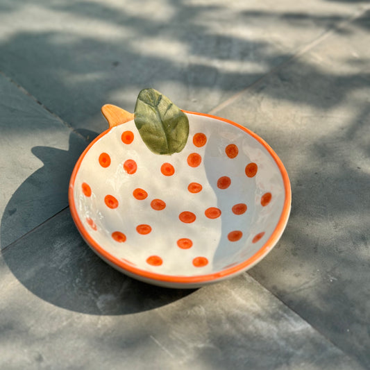 Polka Orange All Purpose Shallow Bowl