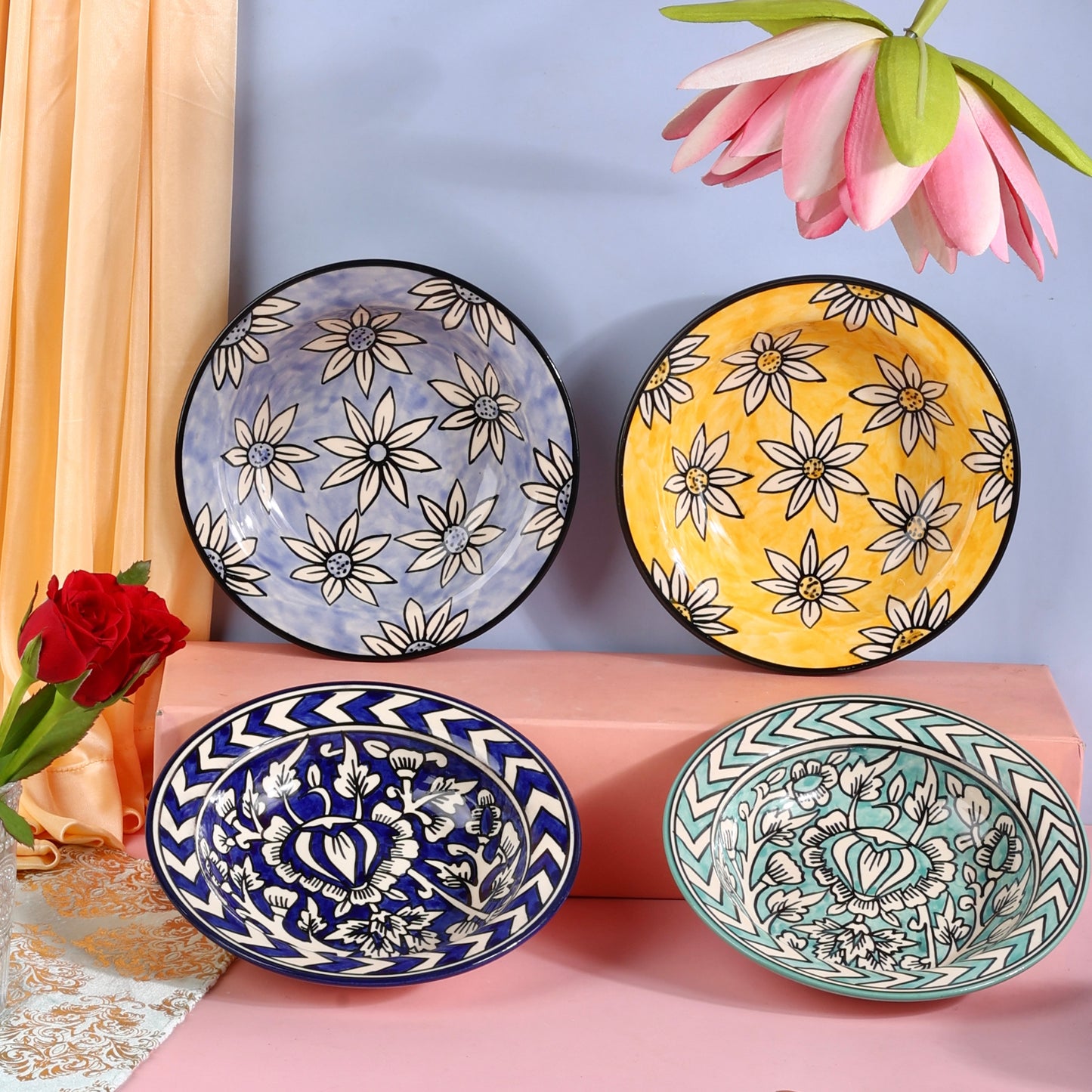 Indrani Handpainted Pasta Plates