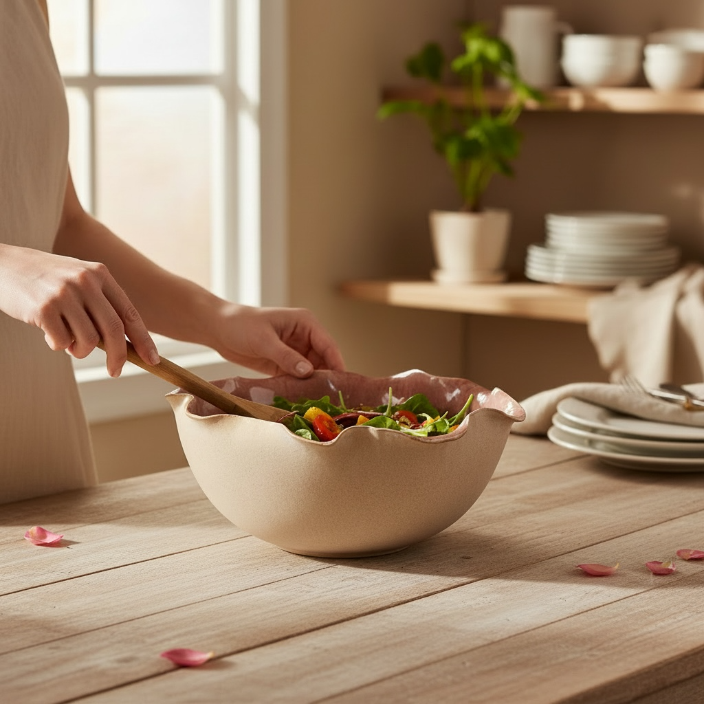 Blush Tide Studio Pottery Serving Bowl