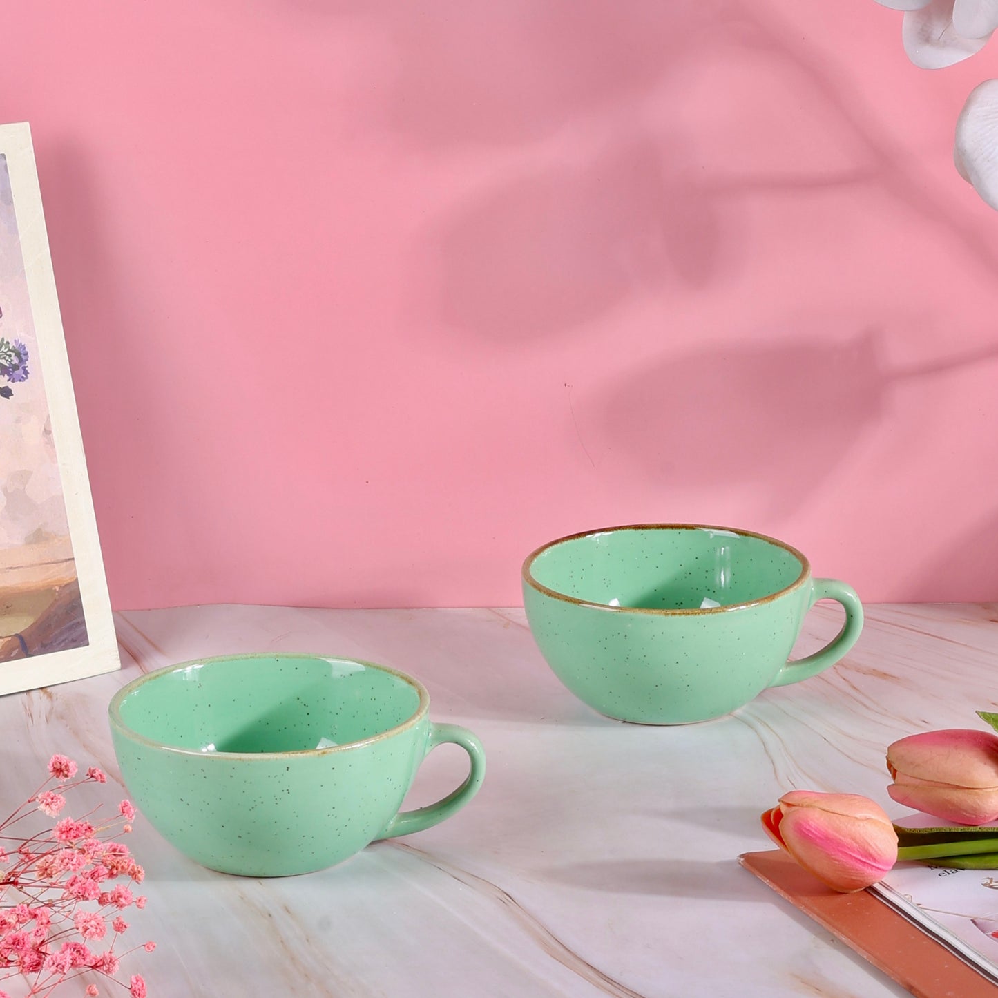 Mint Chic Gigi Wide Cappuccino Mug