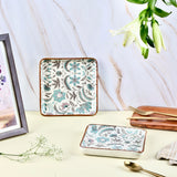 Muted Pastel Phool Bagh Square Plates