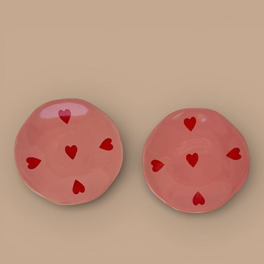 Crush Heart Tea or Dessert Plate - Set of 2