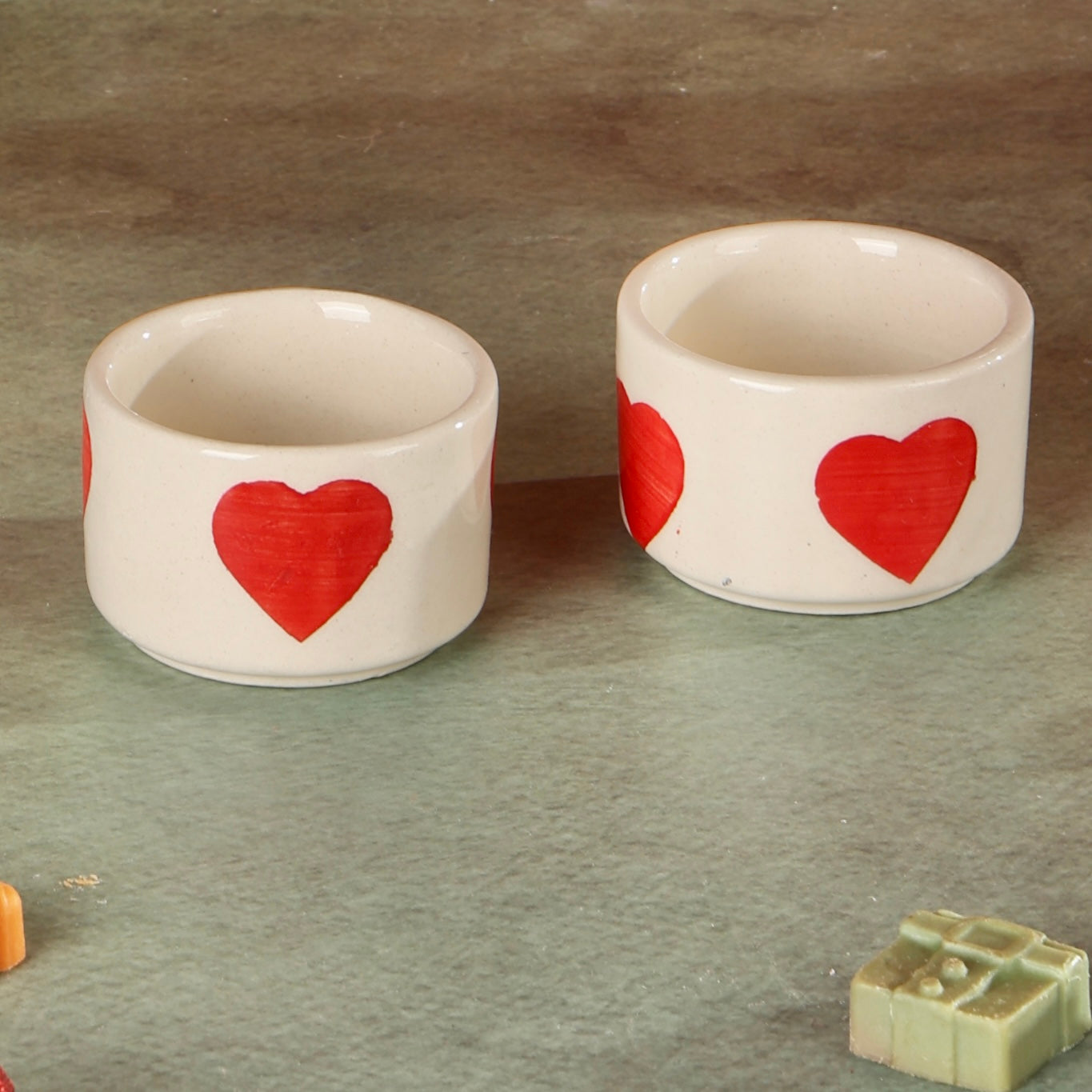 Set of 2 Eternal Heart Dip Bowls