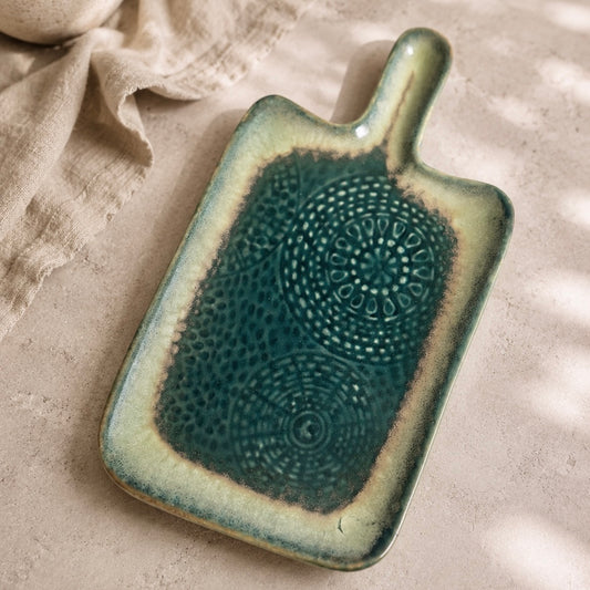 Raga Embossed Handle Platter