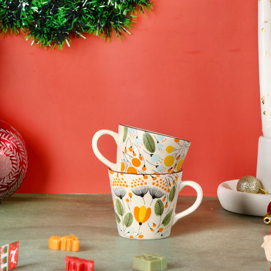 Citrus Floral Espresso Cups - Pack of 2