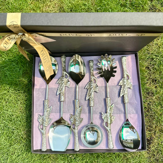 Whispers of Willow Serving Spoon Set of 6 pieces