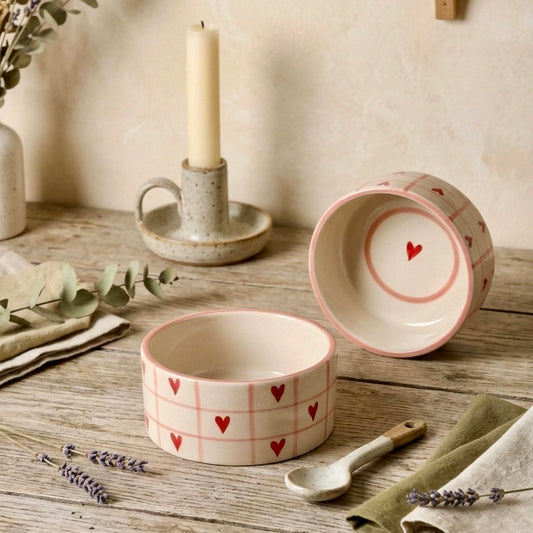 Beating Heart Handpainted Flat Bowl Small - Pack of one
