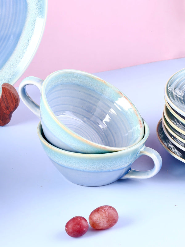 Dreamy Pastel Latte Mugs - Cappuccino and Soup