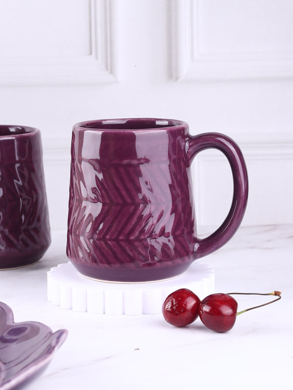 Perky Purple Chevron Mug