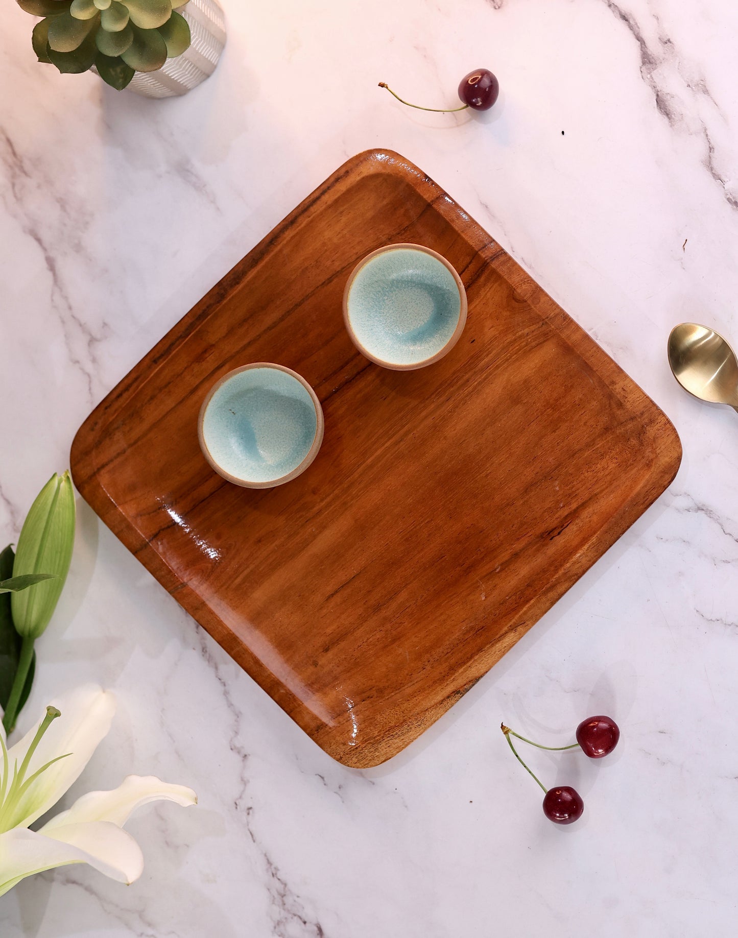 Square Wooden Platter or Tray