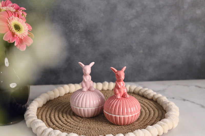 Bunny Trinket Jar Light Pink