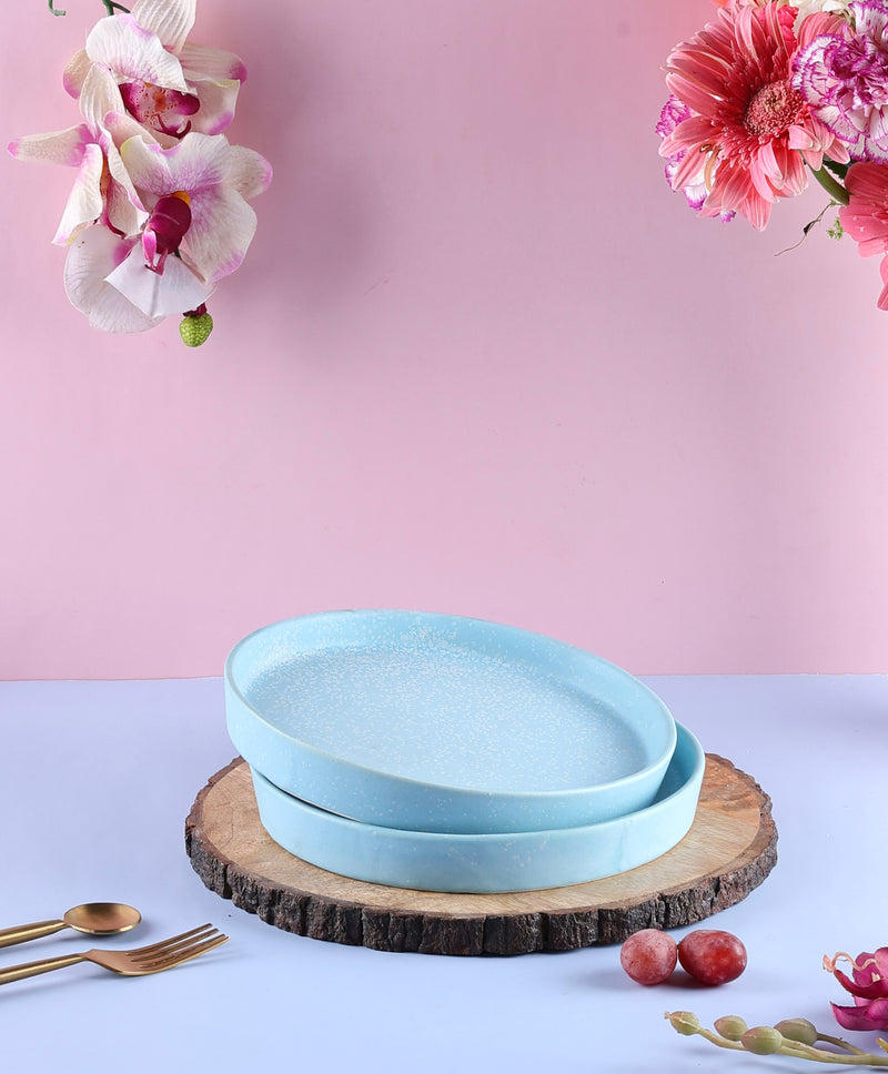 Pastel blue deep sided plate