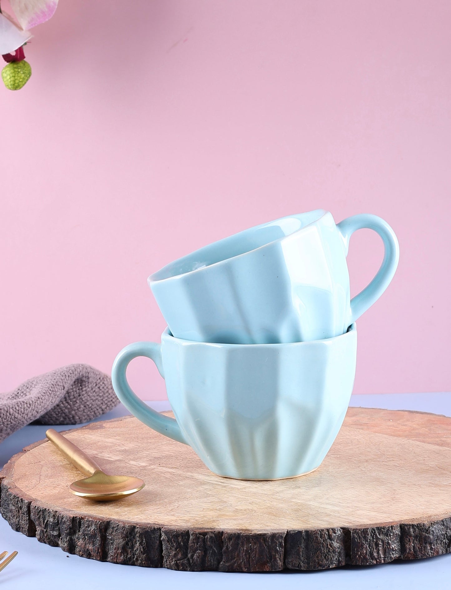 Giselle Cups - Light Blue, Mint Green, Pink & Light Grey