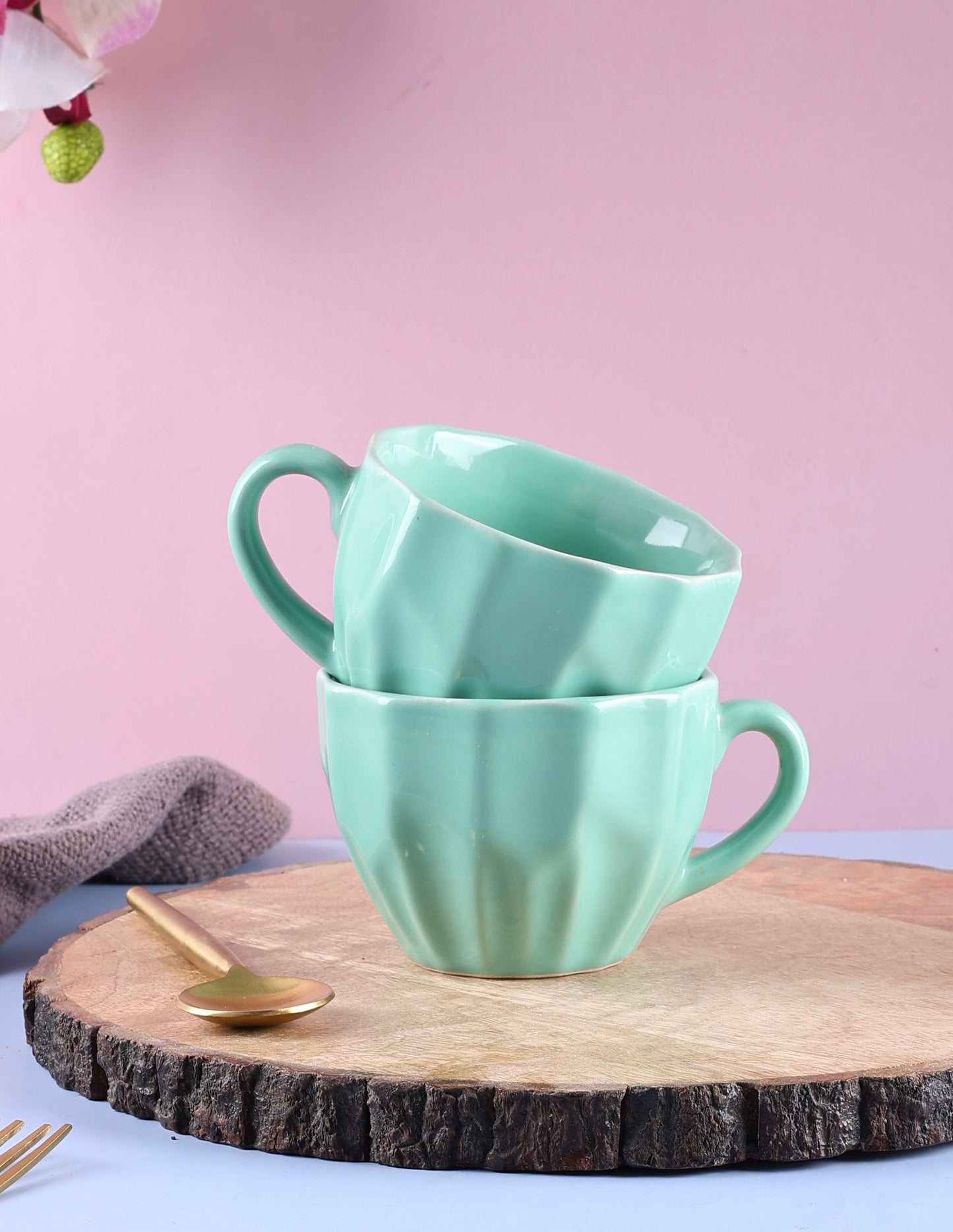 Giselle Cups - Light Blue, Mint Green, Pink & Light Grey