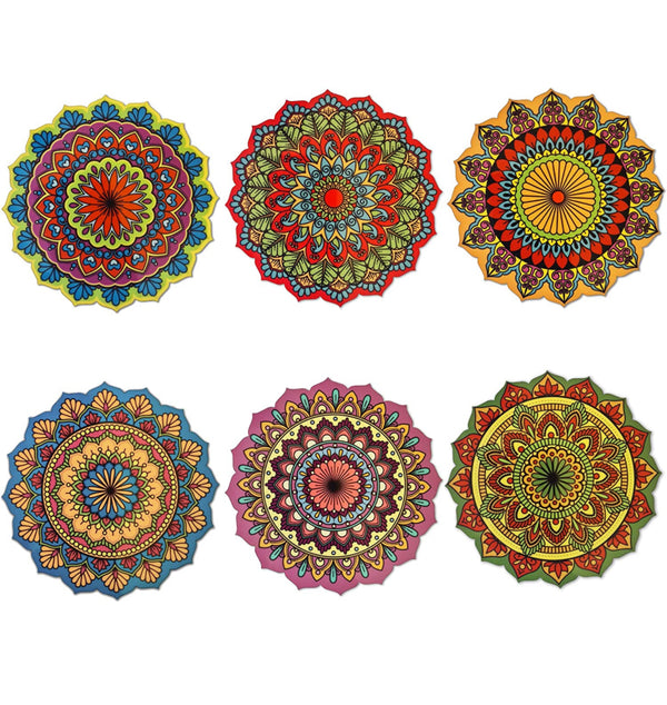 Set of 6 Mandala Coasters