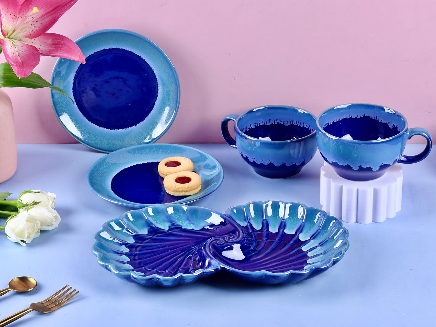 Studio Pottery Valerie Snack Set