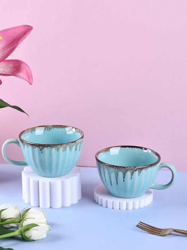 Mindy Sky Blue Latte Mug - Set of 2